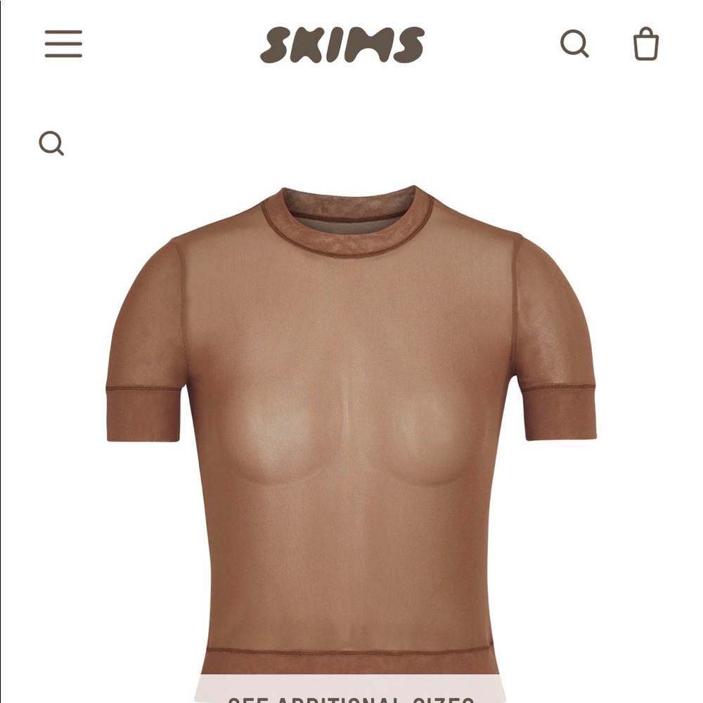 Skims summer mesh T-shirt in Jasper